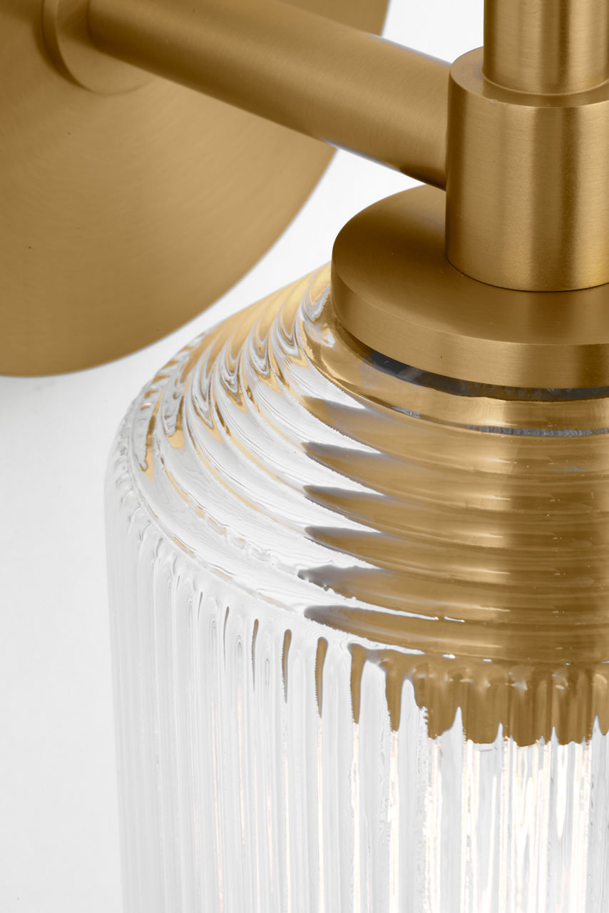 Applique de salle de bain 1 lumière | Burnished Brass | Barstow