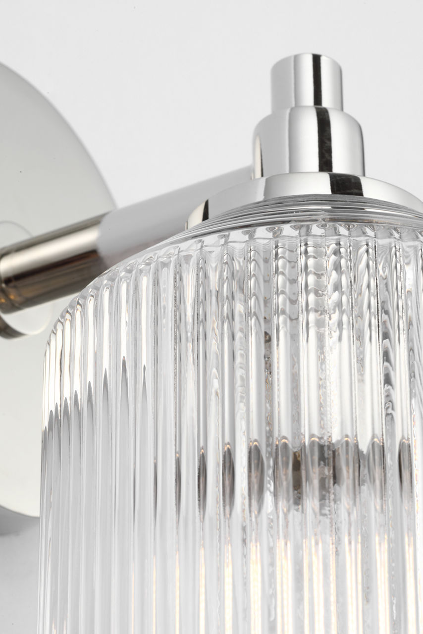 Applique de salle de bain 1 lumière | Polished Nickel | Barstow