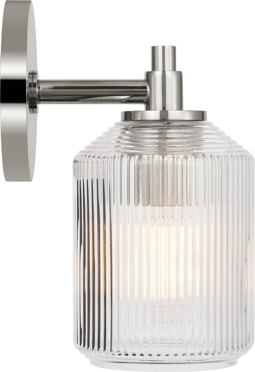 Applique de salle de bain 1 lumière | Polished Nickel | Barstow