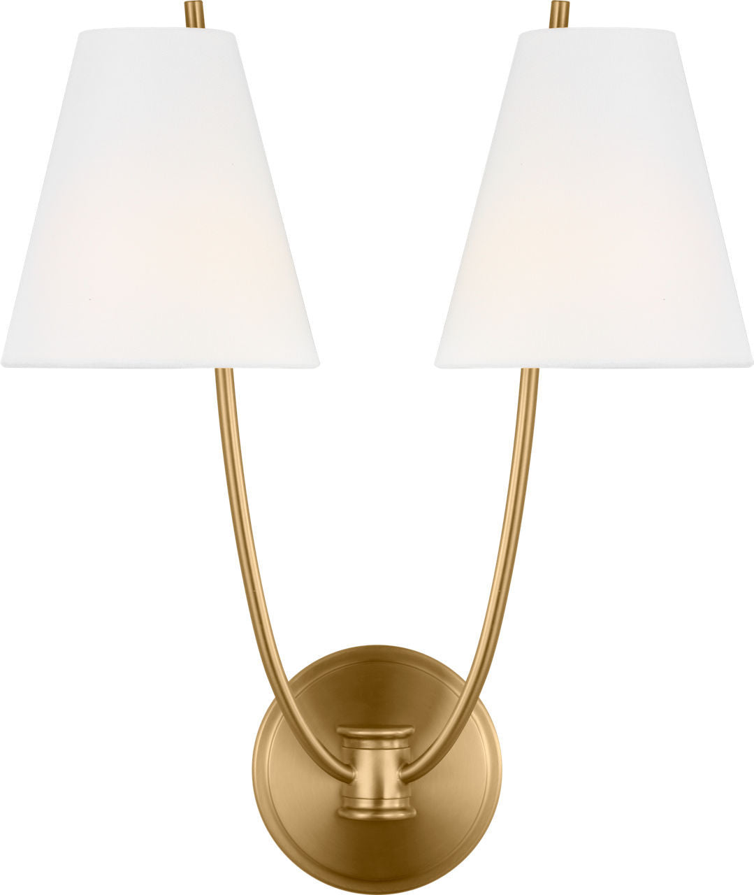 Applique murale 2 lumières | Burnished Brass | Marina