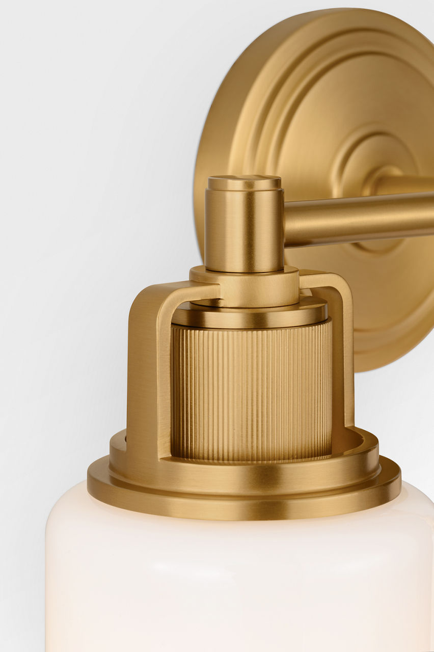 Applique de salle de bain 2 lumières | Burnished Brass | Ashford