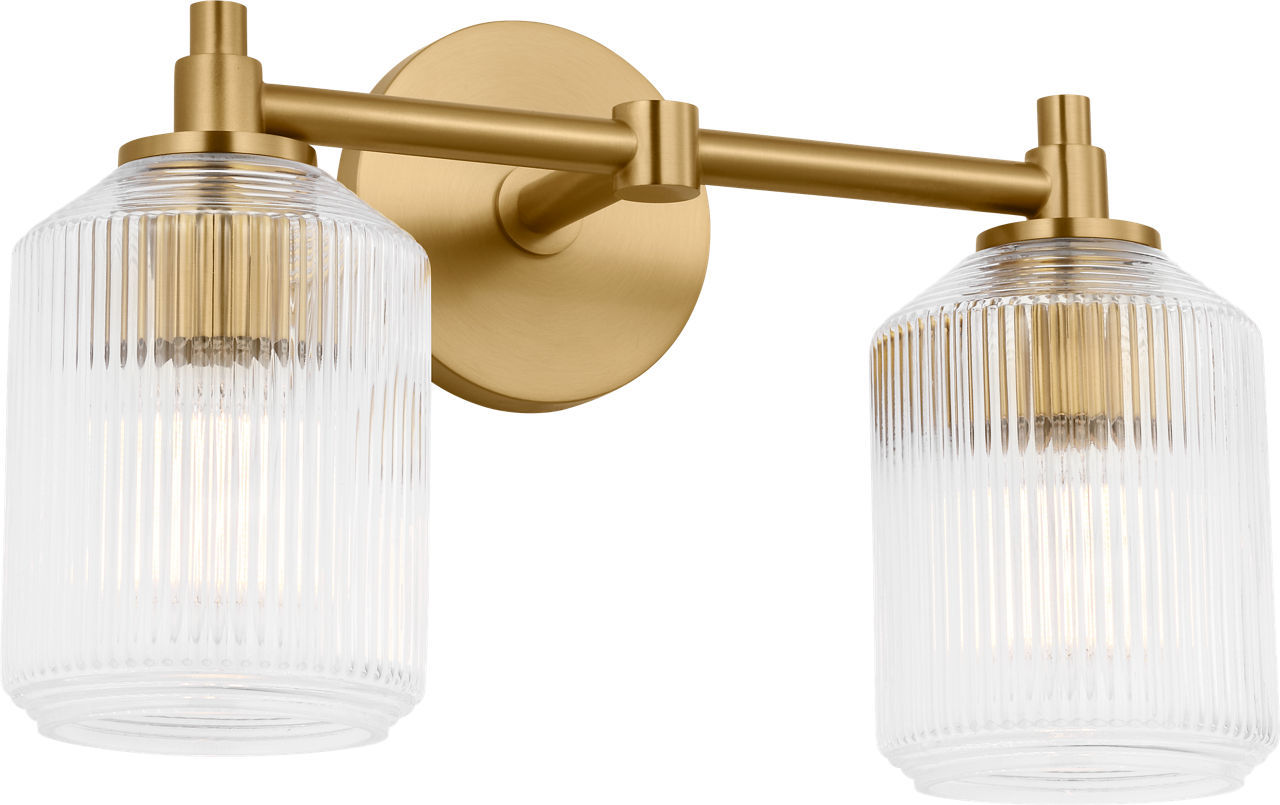 Applique de salle de bain 2 lumières | Burnished Brass | Barstow