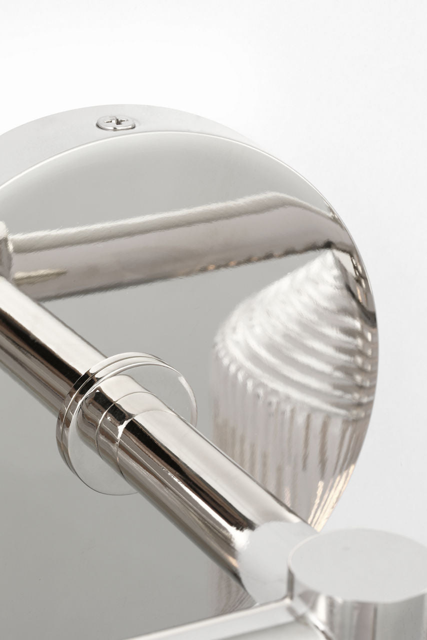 Applique de salle de bain 2 lumières | Polished Nickel | Barstow