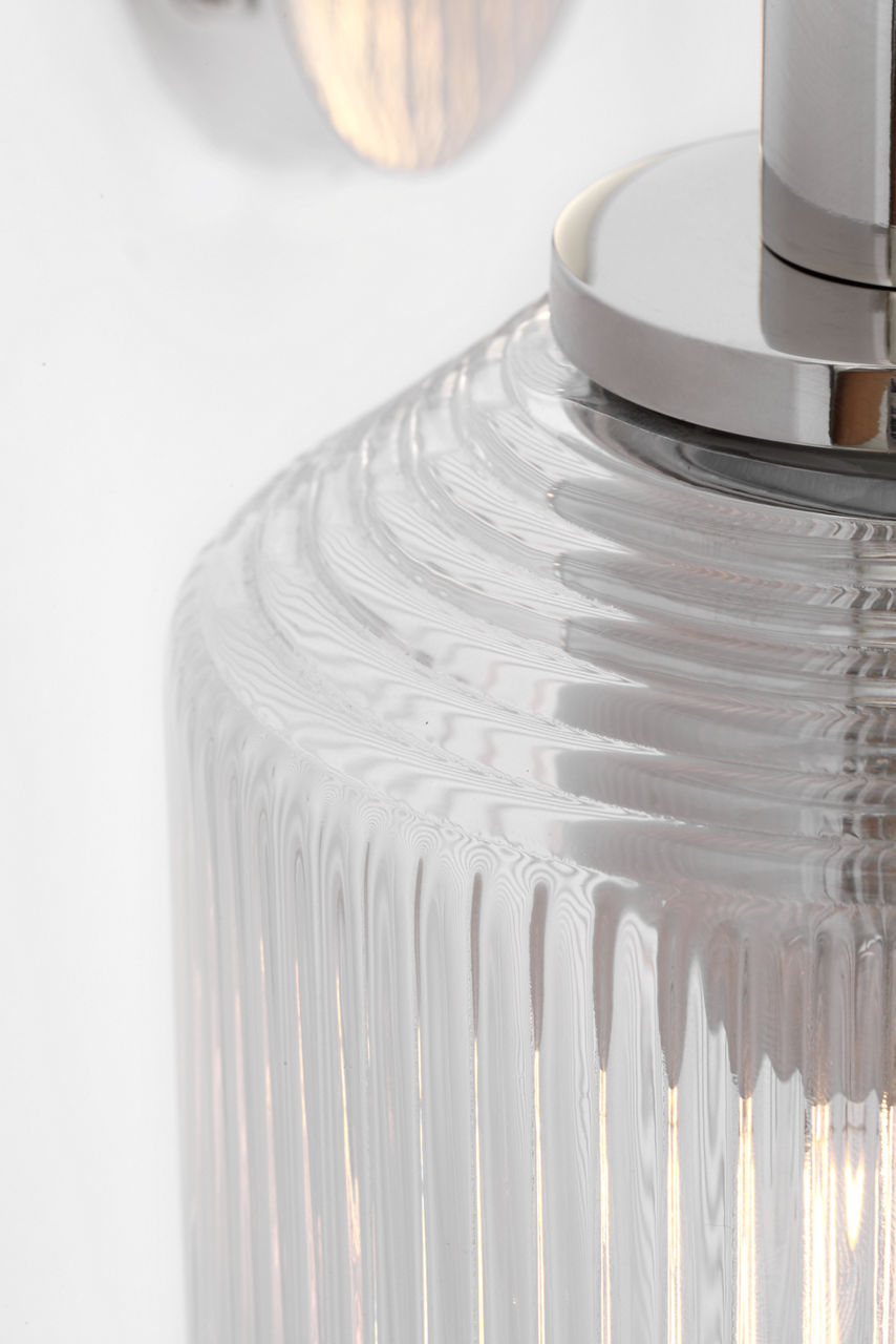 Applique de salle de bain 2 lumières | Polished Nickel | Barstow
