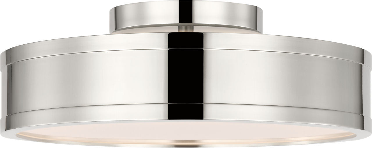 Semi-plafonnier DEL | Polished Nickel | Dupont