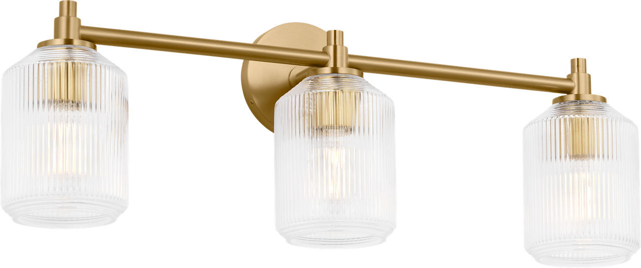 Applique de salle de bain 3 lumières | Burnished Brass | Barstow