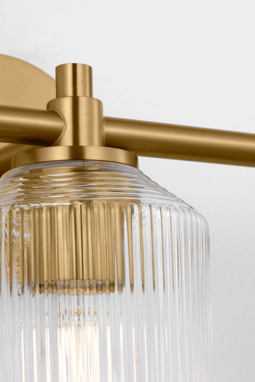 Applique de salle de bain 3 lumières | Burnished Brass | Barstow