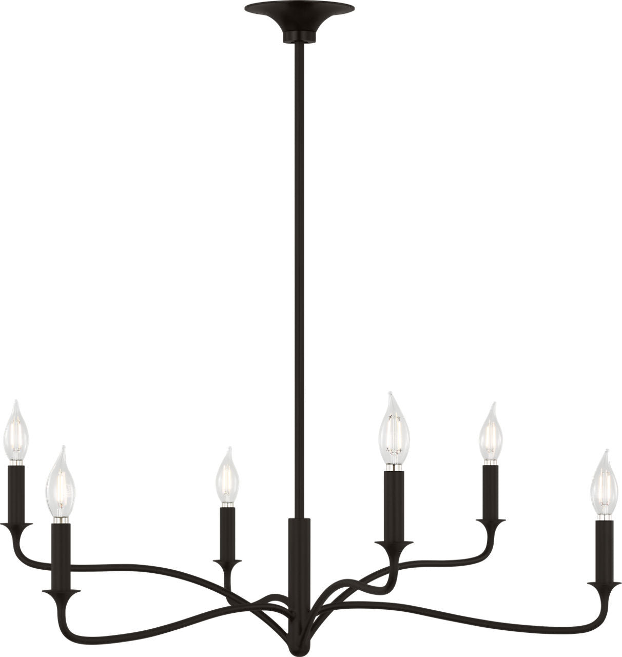 Lustre 6 lumières | Aged Iron | Chatsworth