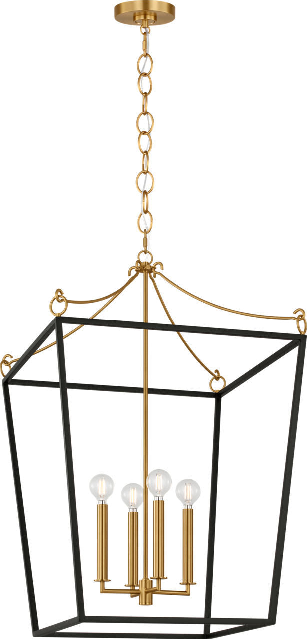 Lanterne 4 lumières | Burnished Brass | Carlyle
