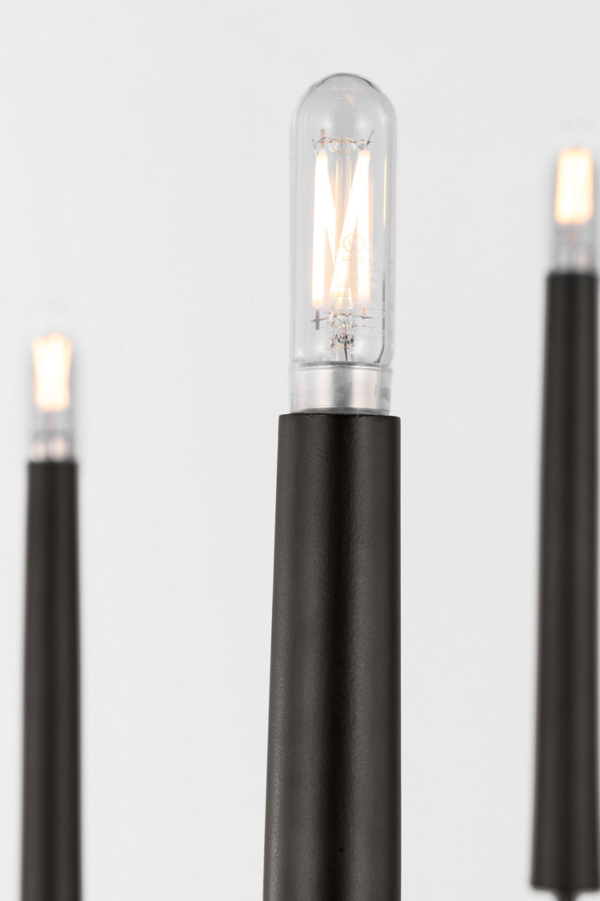 Lustre 8 lumières | Aged Iron | Lois
