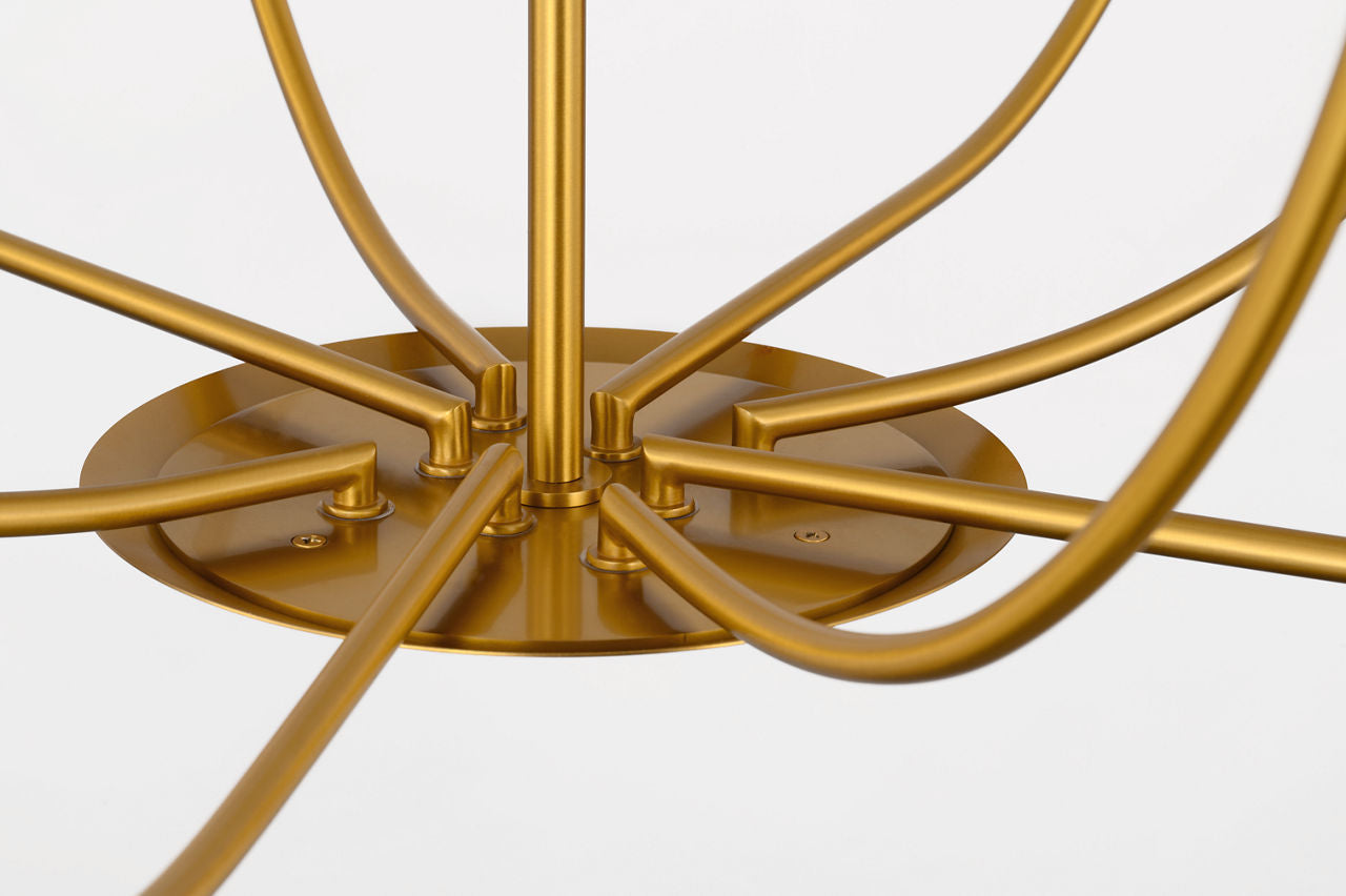 Lustre 8 lumières | Burnished Brass | Lois