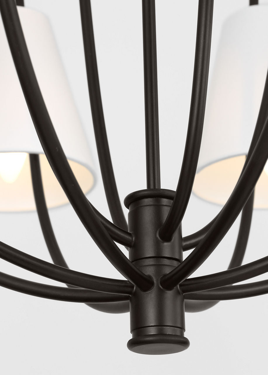 Lustre 12 lumières | Aged Iron | Marina