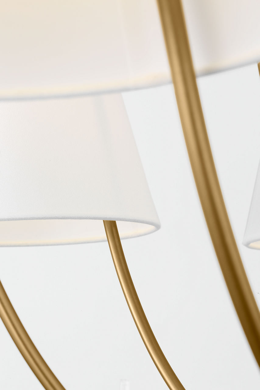 Lustre 12 lumières | Burnished Brass | Marina