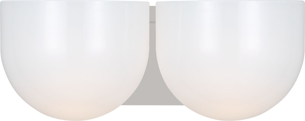 Applique de salle de bain 2 lumières | Polished Nickel | Cheverny