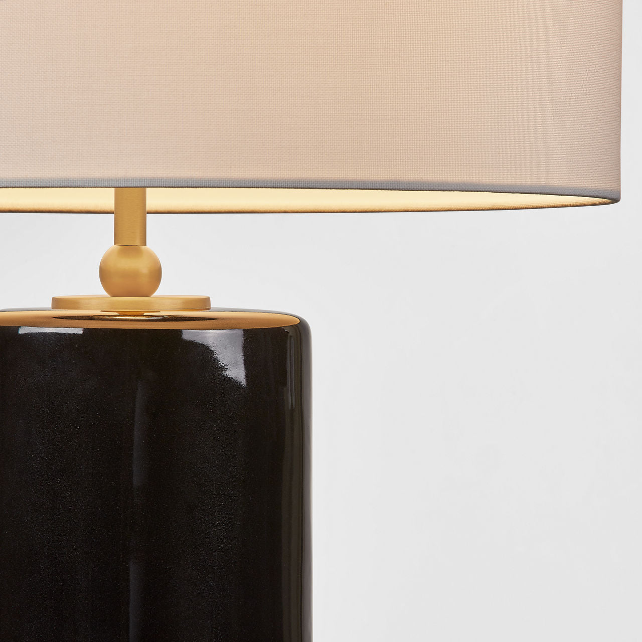 Lampe de table 1 lumière | Black Ceramic | Lauren