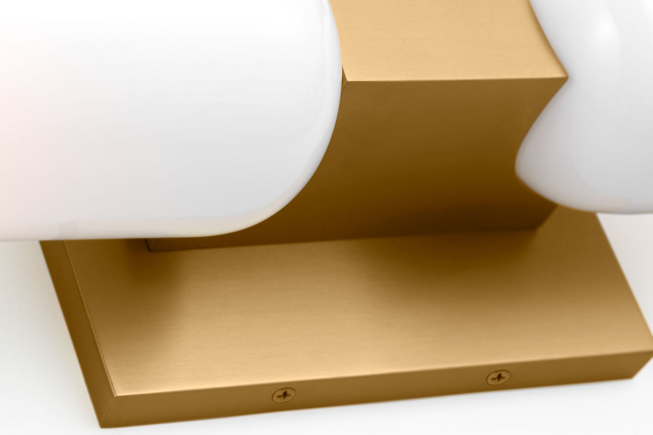 Applique de salle de bain 2 lumières | Burnished Brass | Maroux