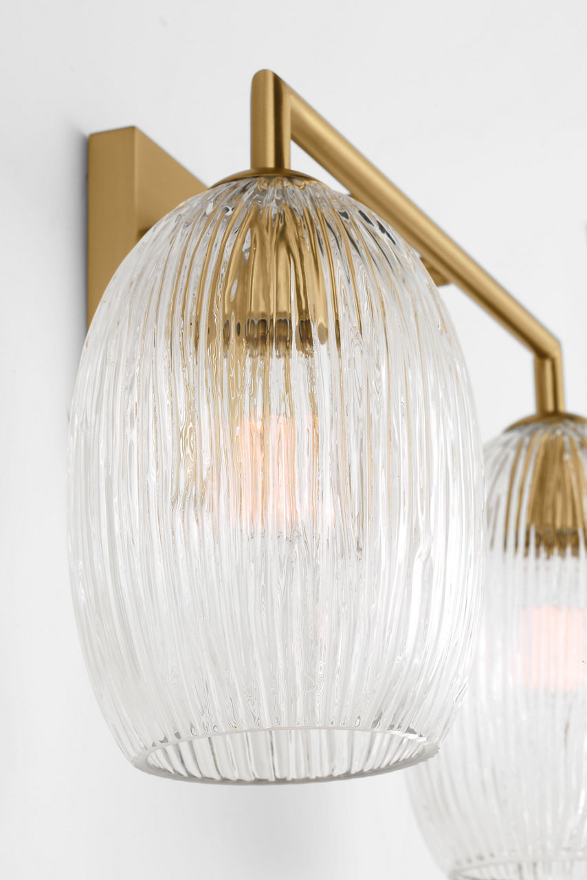 Applique de salle de bain 2 lumières | Burnished Brass | Serafina