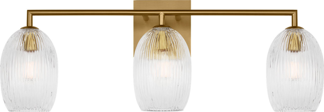 Applique de salle de bain 3 lumières | Burnished Brass | Serafina