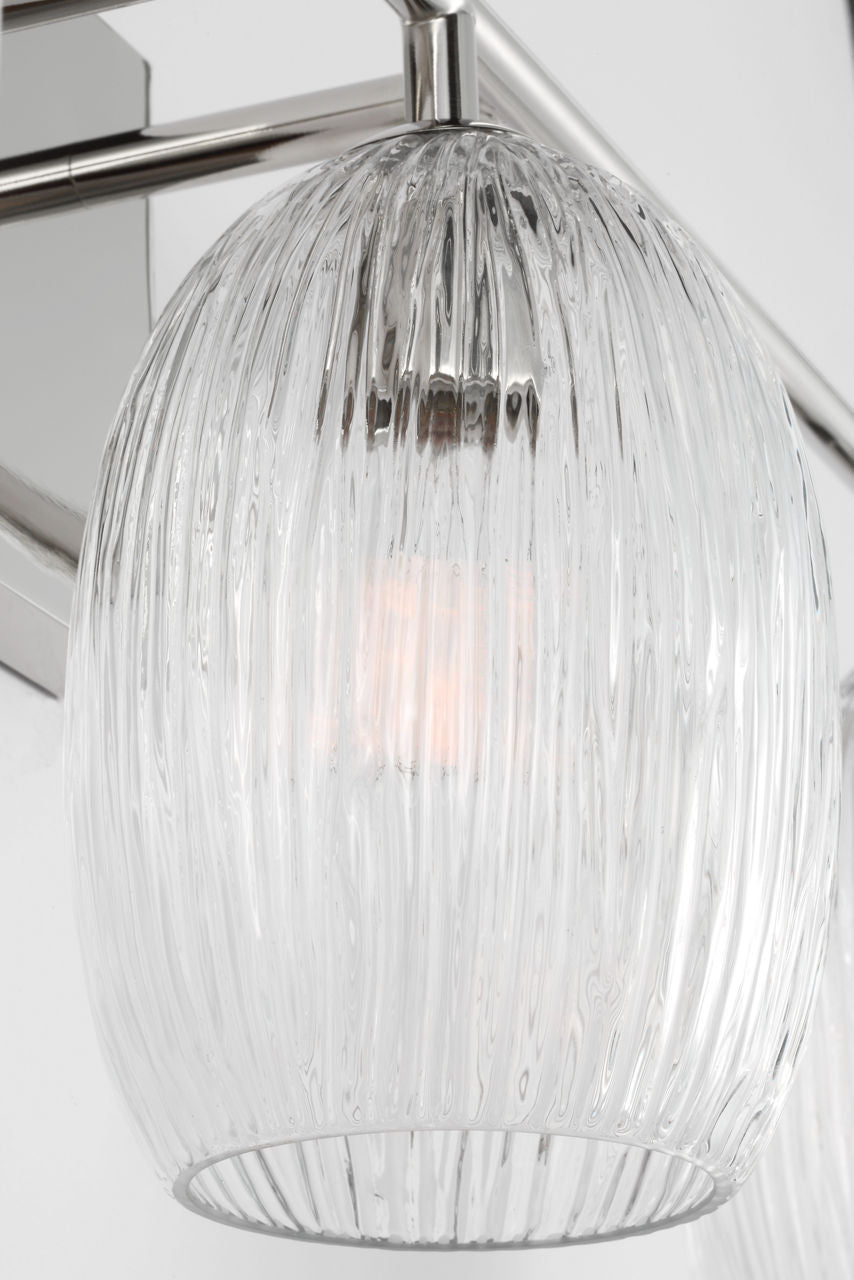 Applique de salle de bain 3 lumières | Polished Nickel | Serafina