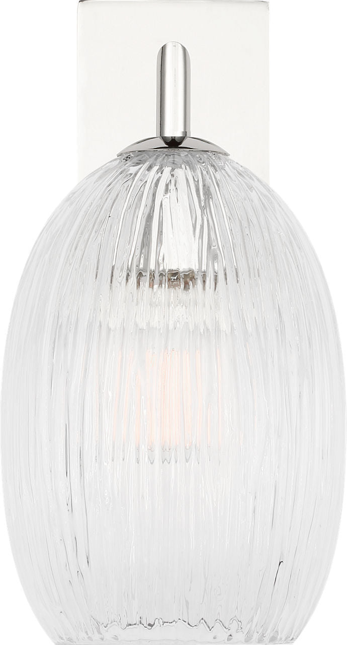 Applique murale 1 lumière | Polished Nickel | Serafina