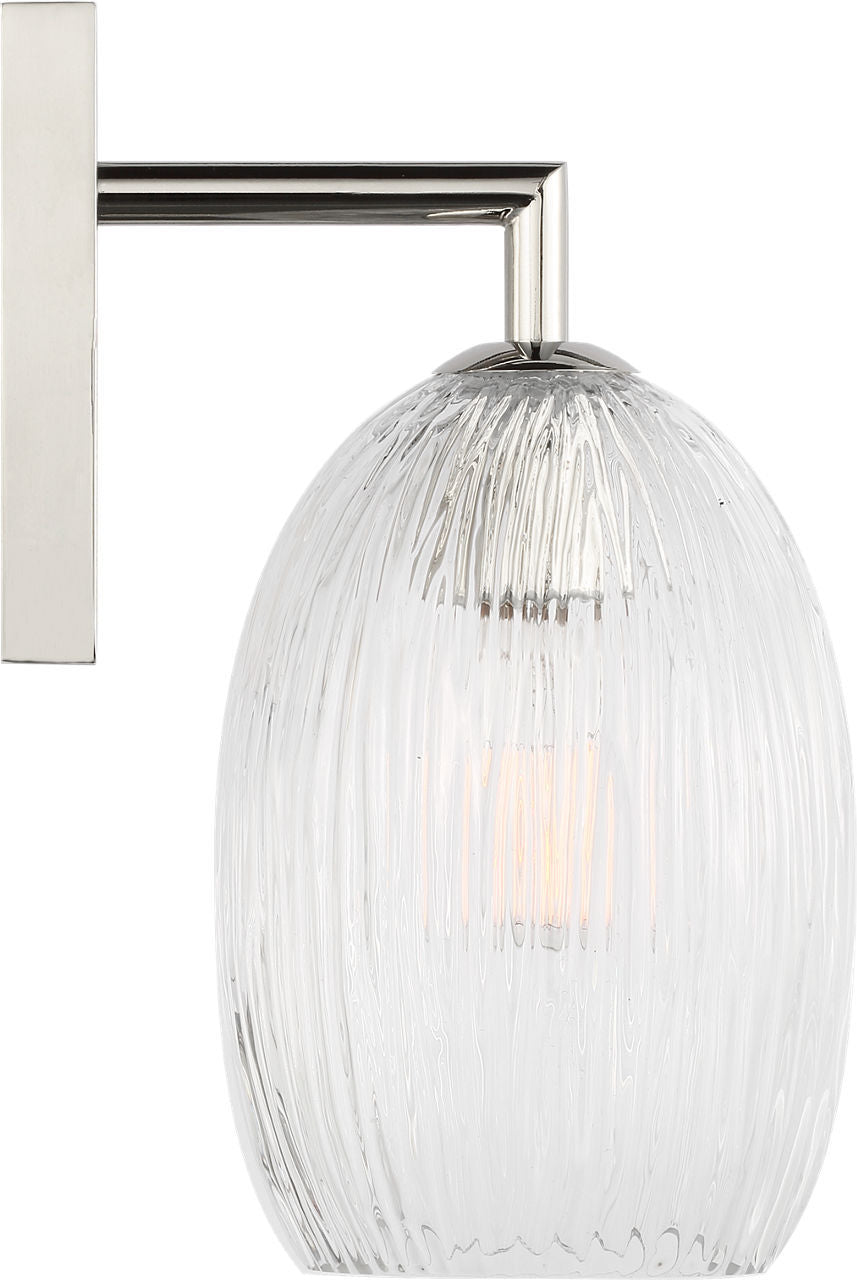 Applique murale 1 lumière | Polished Nickel | Serafina