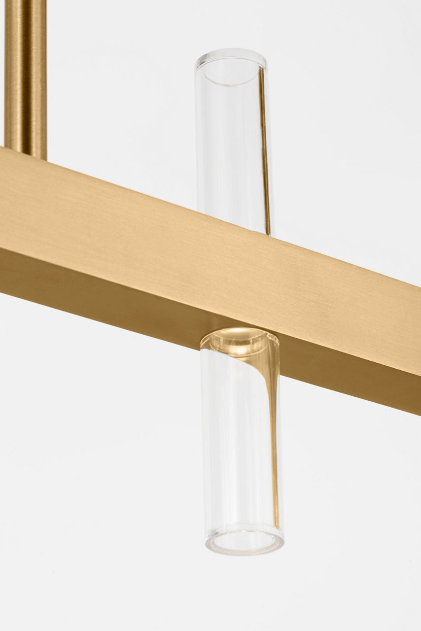 Suspension linéaire DEL | Burnished Brass | Silas