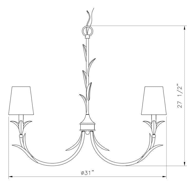 Lustre 6 lumières | Aslin
