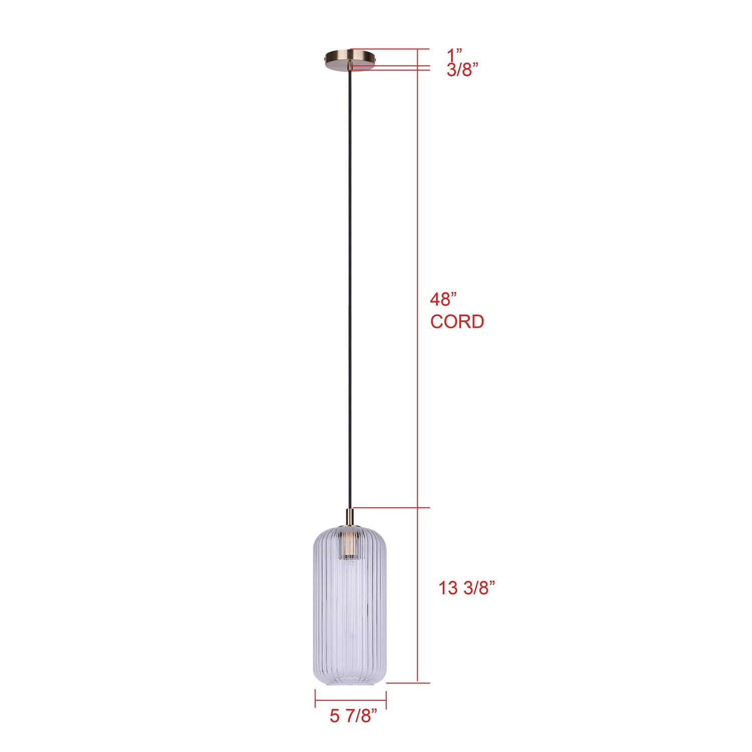 Suspension 1 lumière | Malek