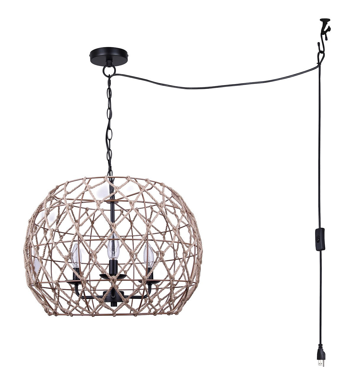 Suspension 3 lumières | Hora-Marron