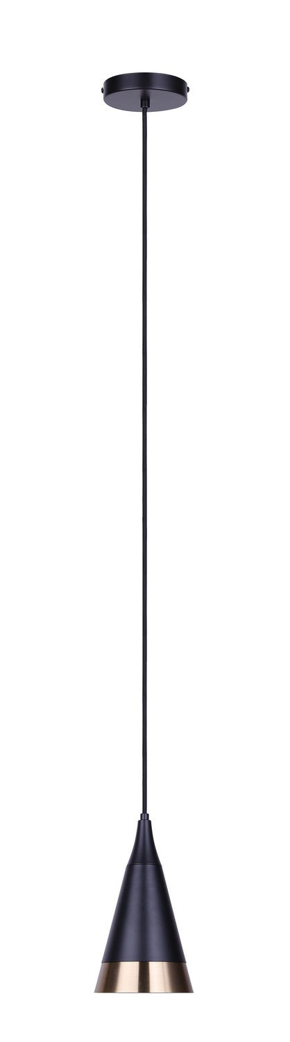 Suspension 1 lumière | Noire