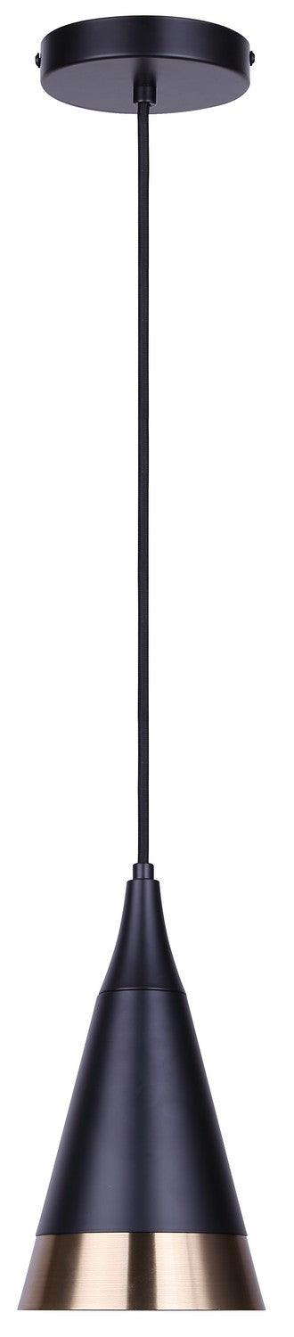Suspension 1 lumière | Noire