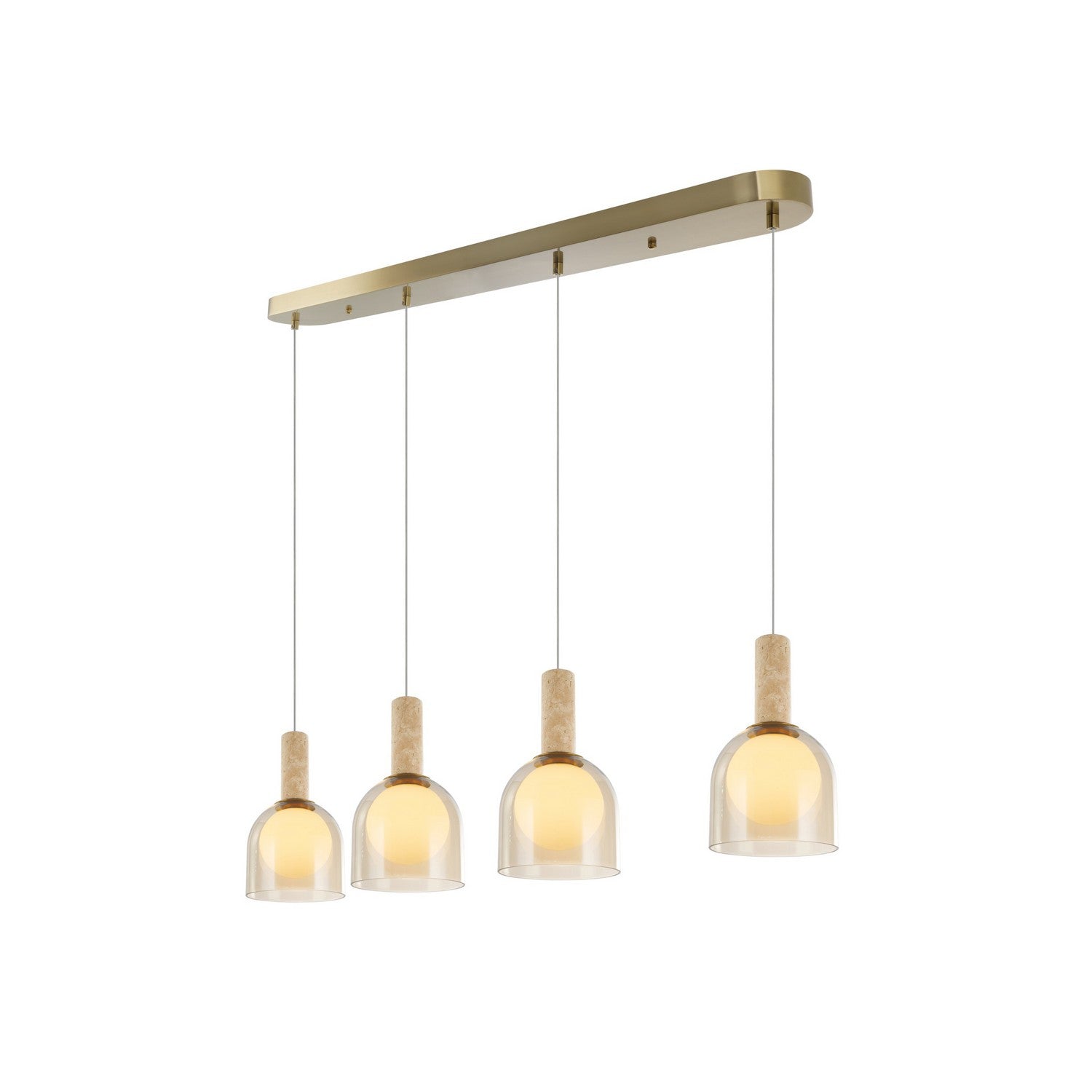 Suspension d'îlot 4 lumières | Juna