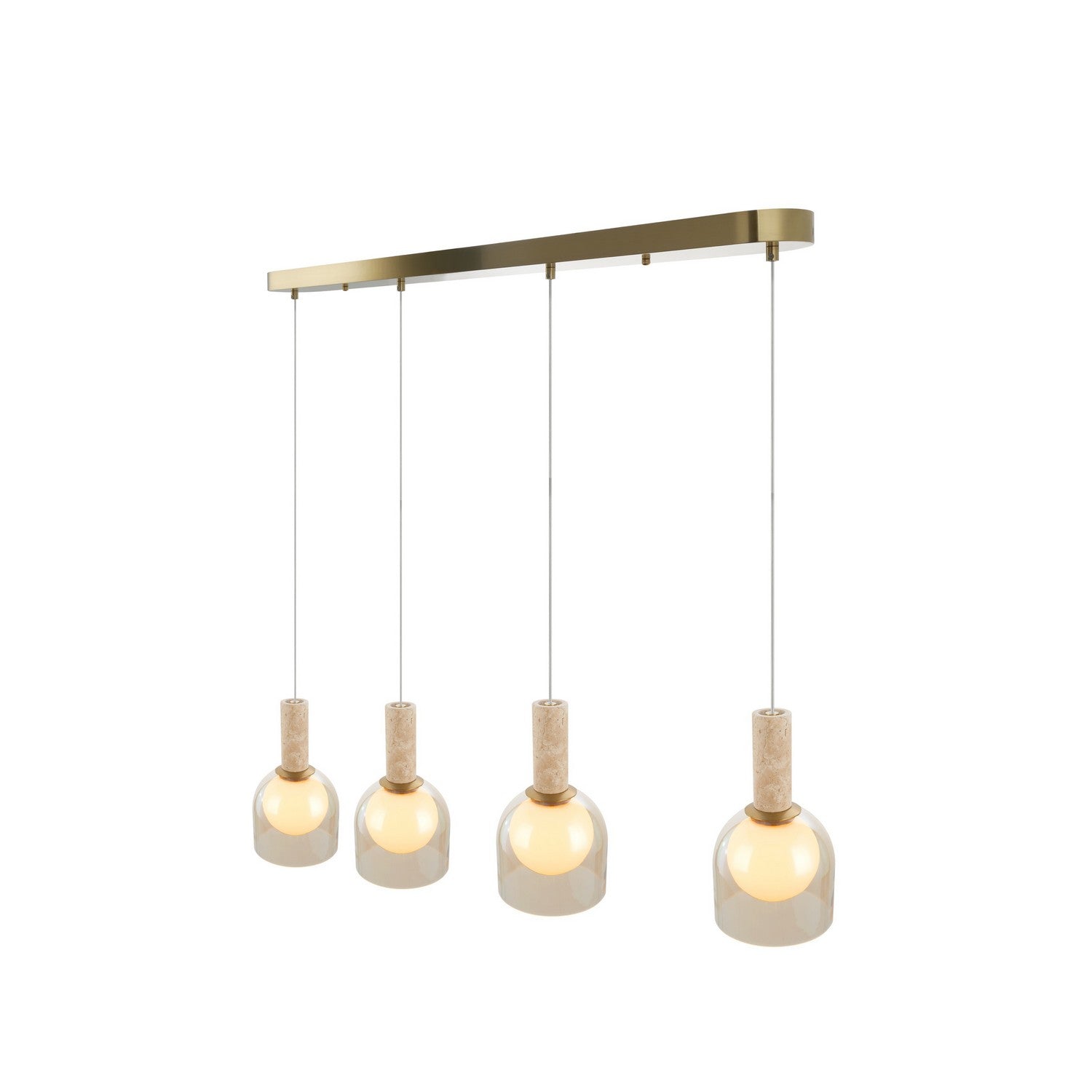 Suspension d'îlot 4 lumières | Juna