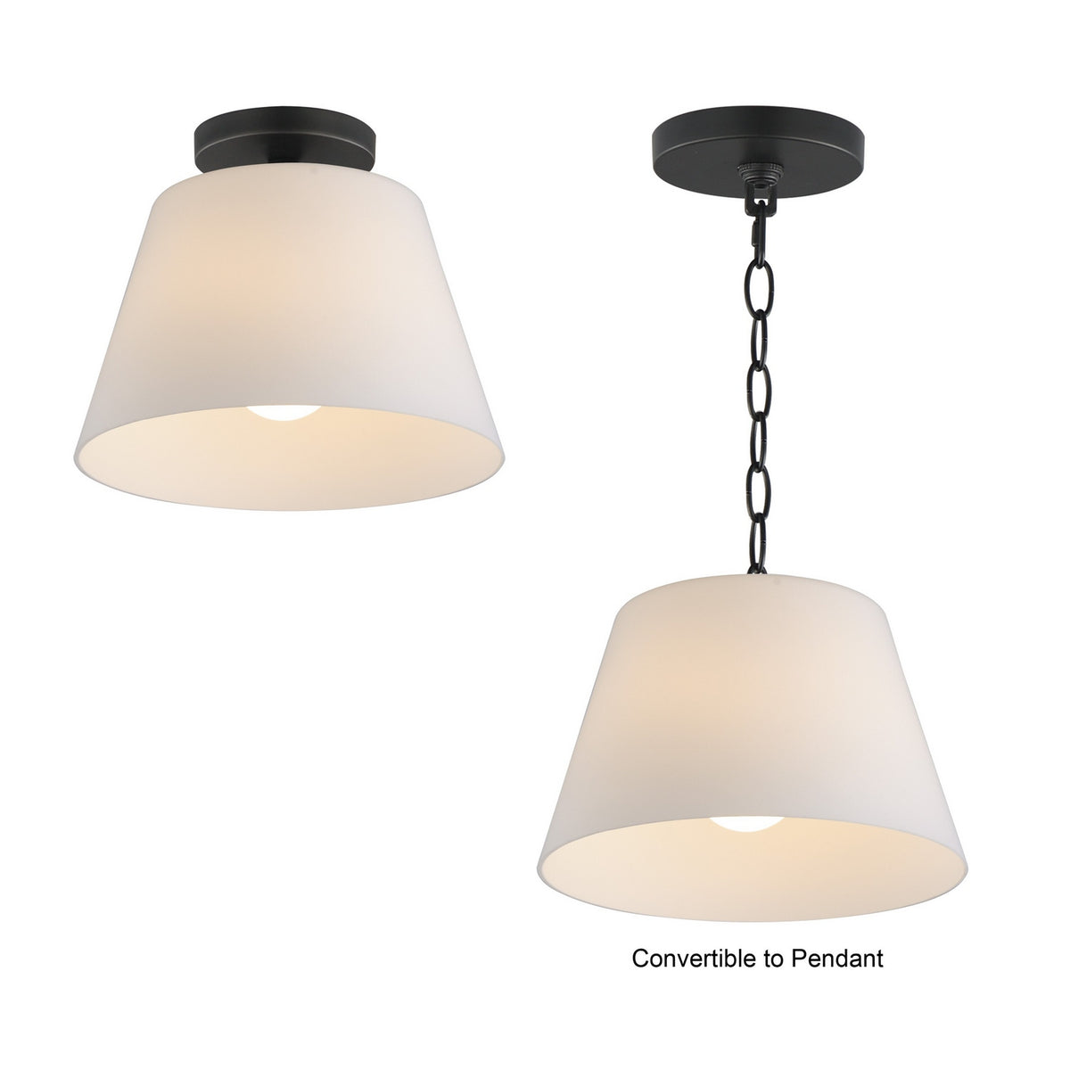 Semi-plafonnier ou suspension 1 lumière | Hudson