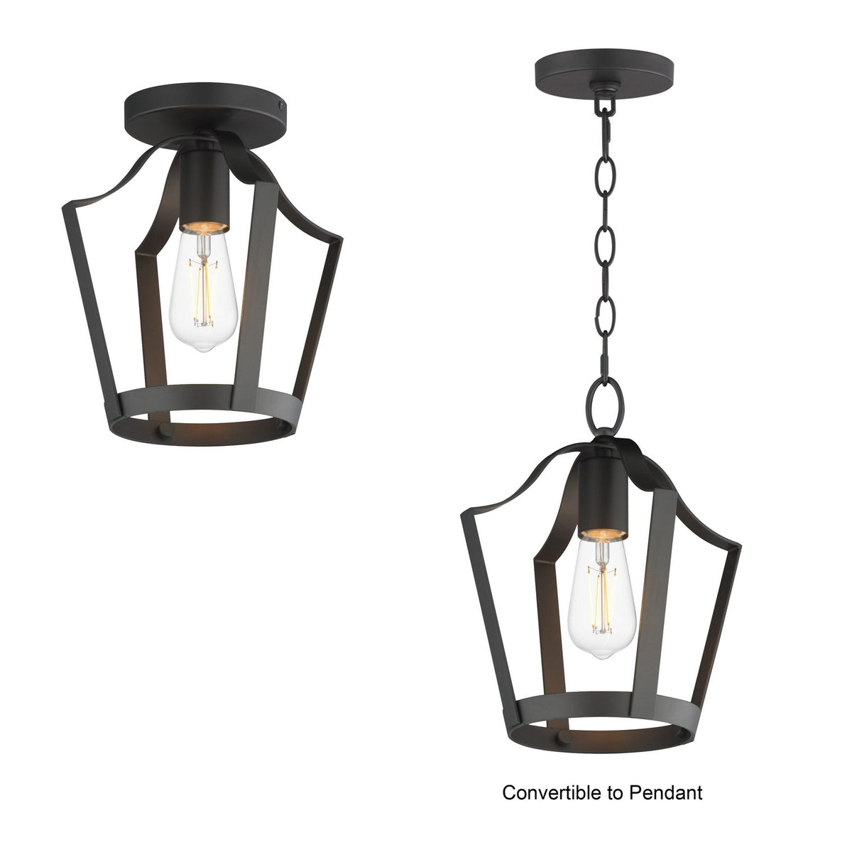 Suspension ou semi-plafonnier 1 lumière | Arden