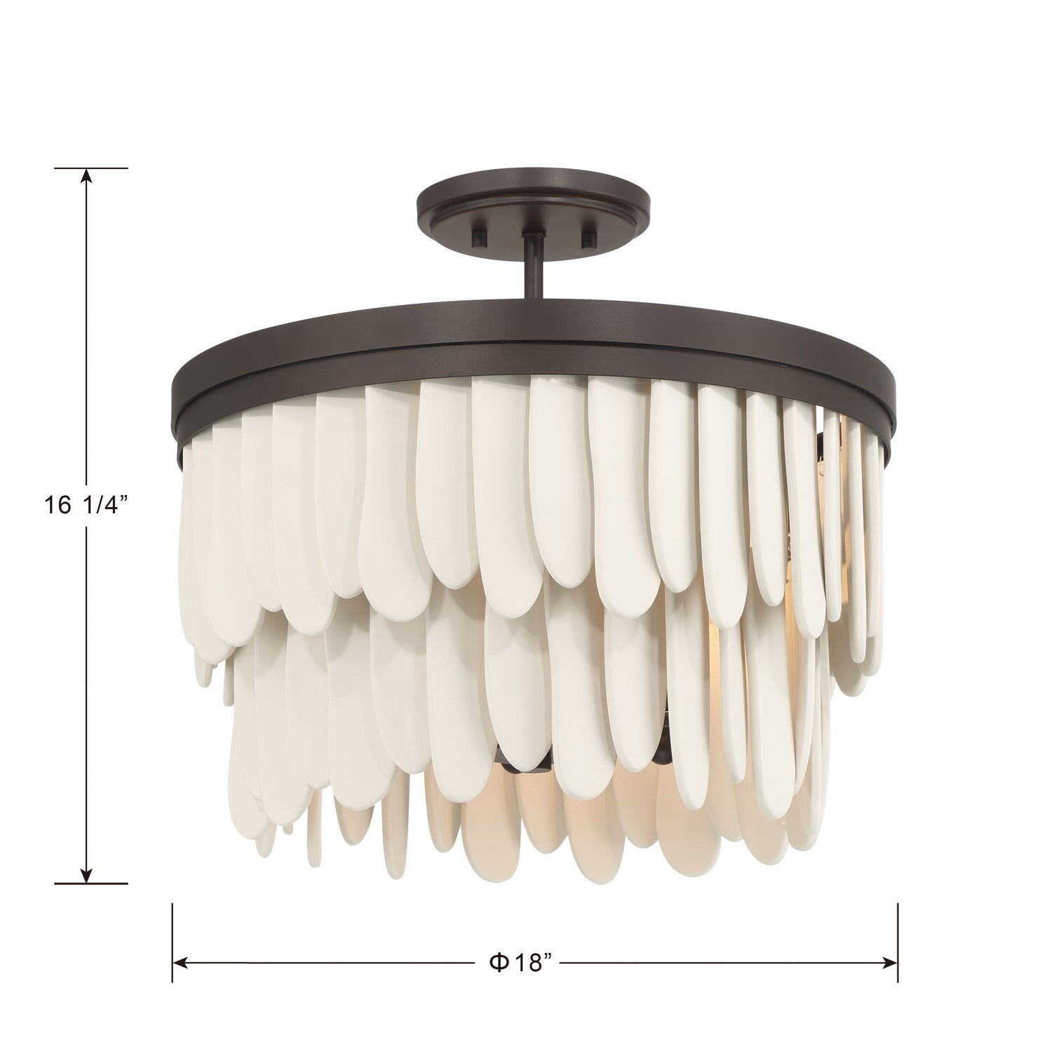 Semi-plafonnier 6 lumières | Briscade