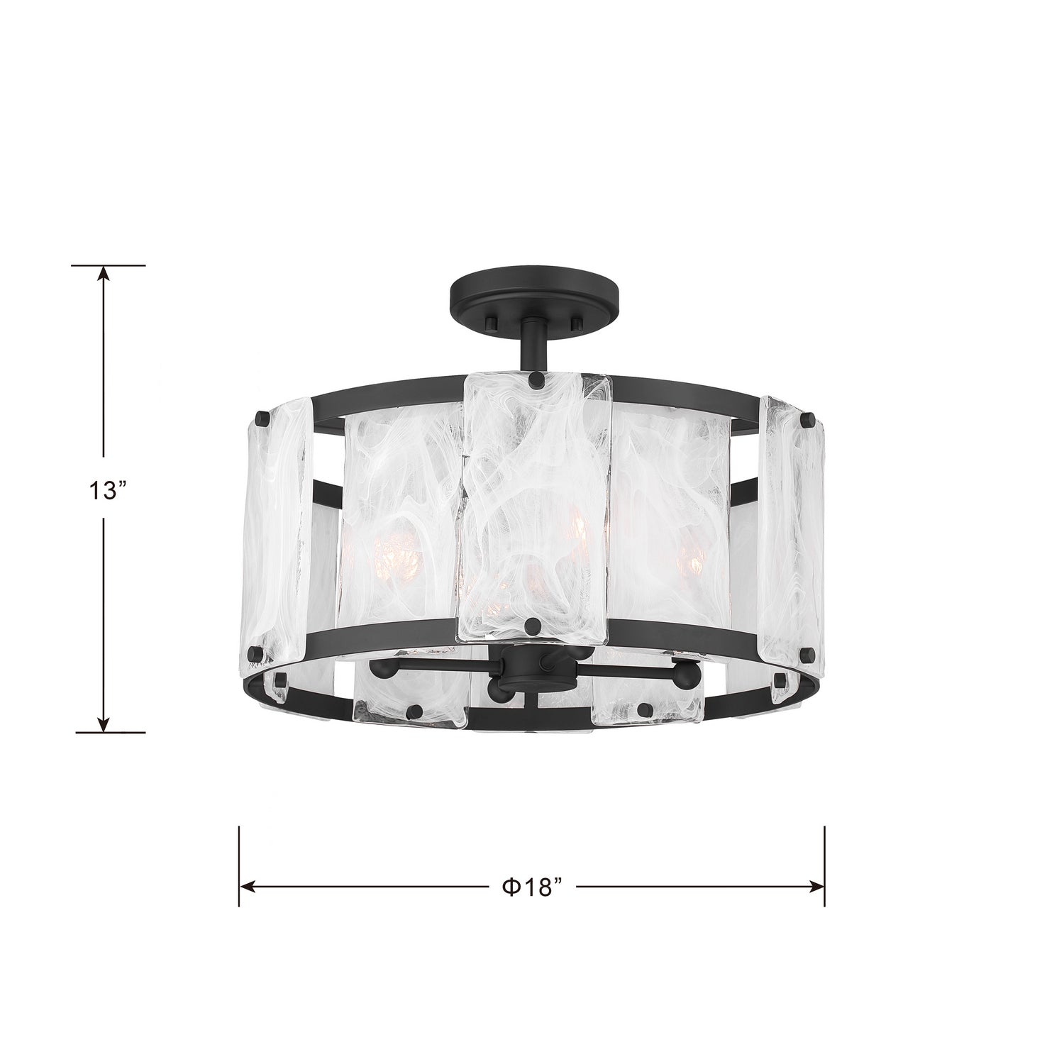 Semi-plafonnier 4 lumières | Veil