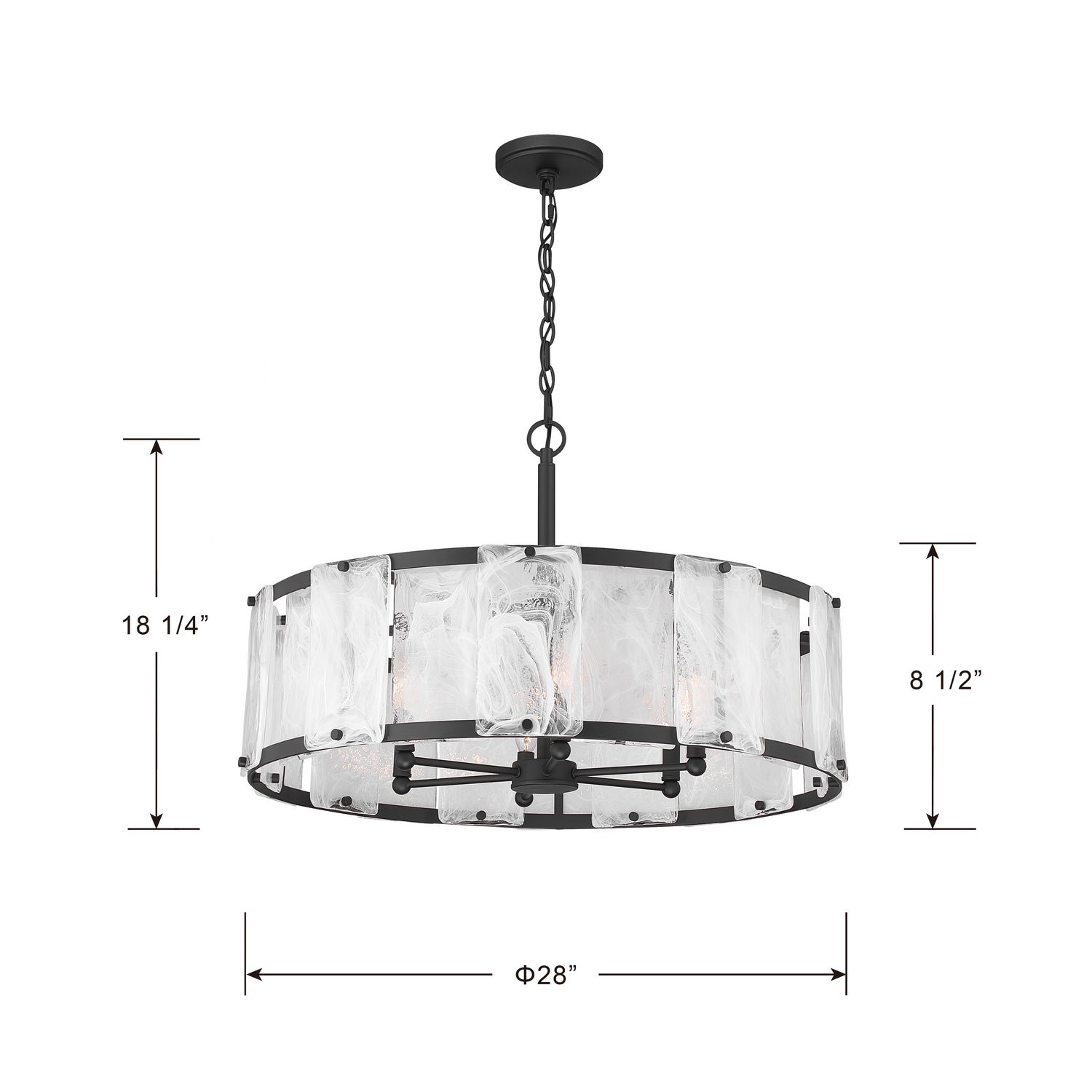 Suspension 6 lumières | Veil