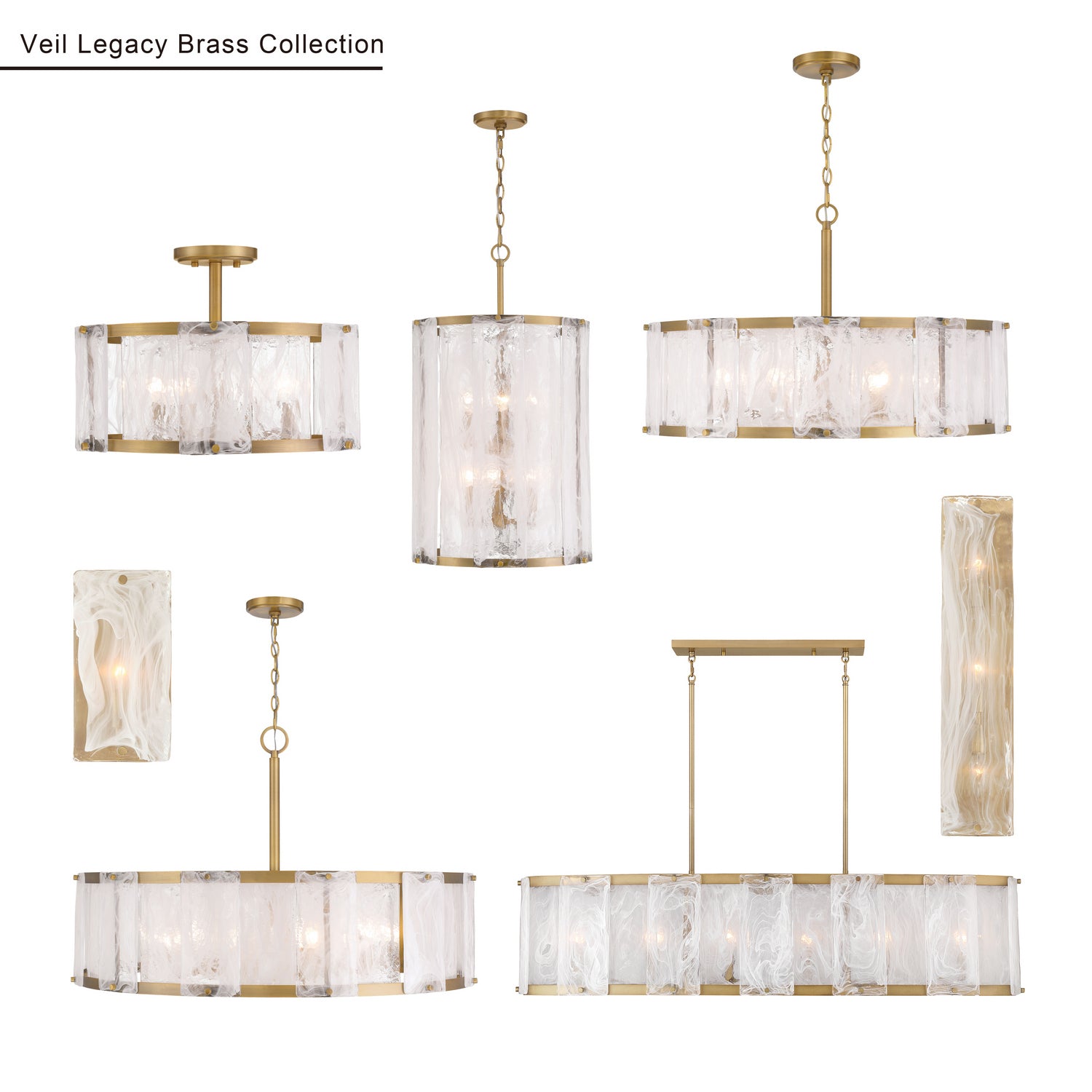 Lustre linéaire 6 lumières | Veil