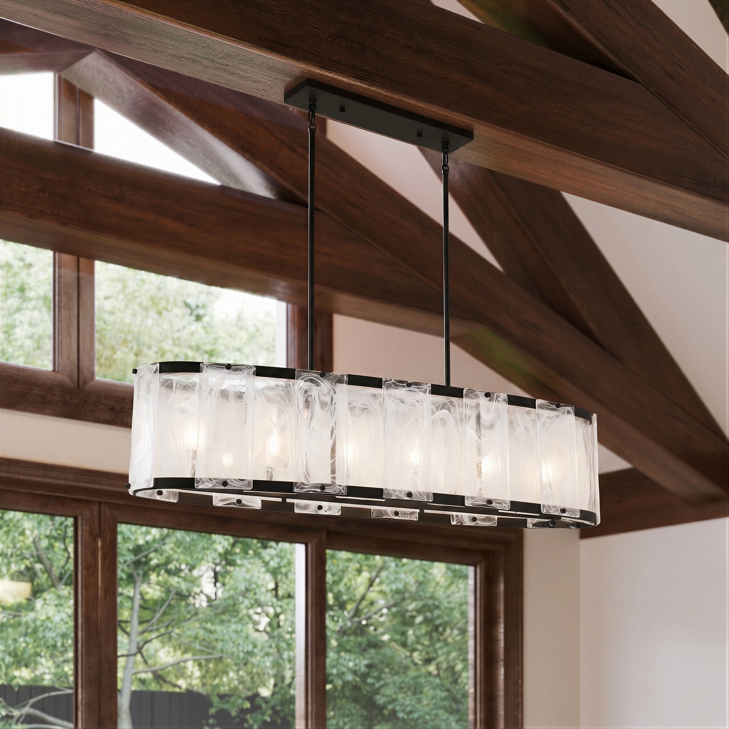 Lustre linéaire 6 lumières | Veil