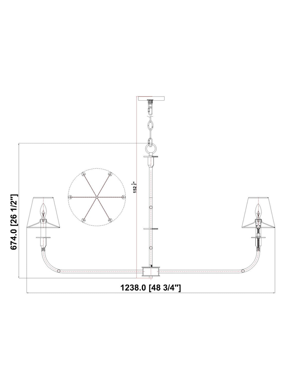 Lustre 6 lumières | Tova