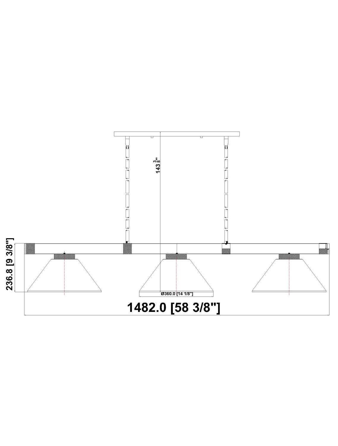 Billiard 3 lumières | Vanguard