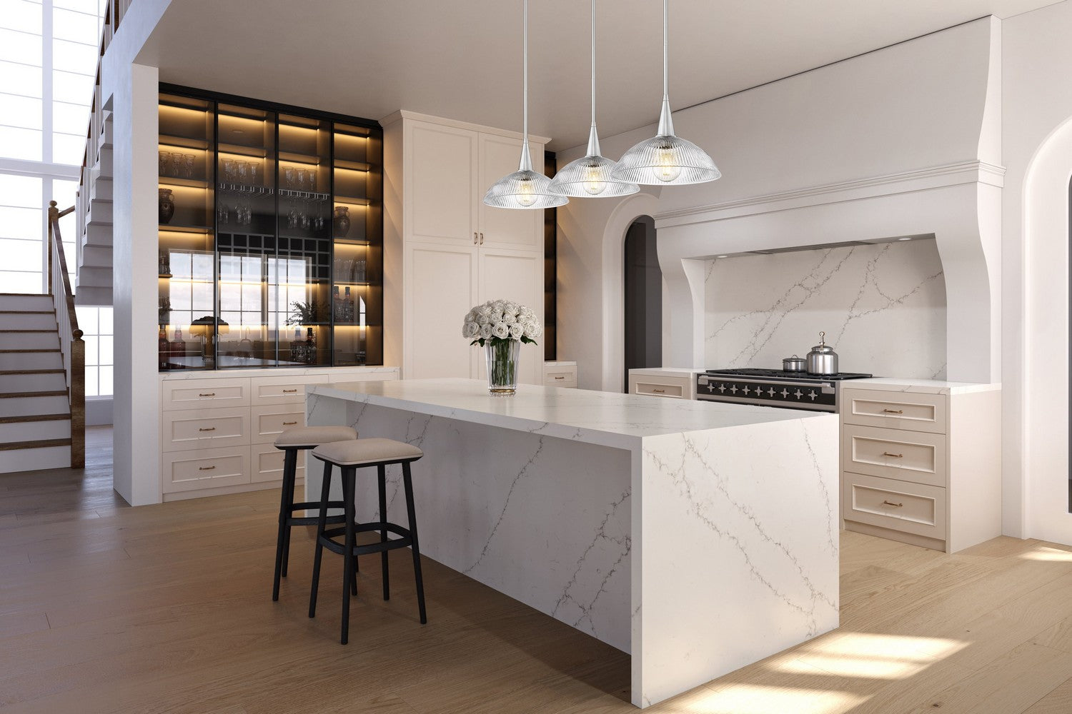 Lustre linéaire 3 lumières | Lunelle