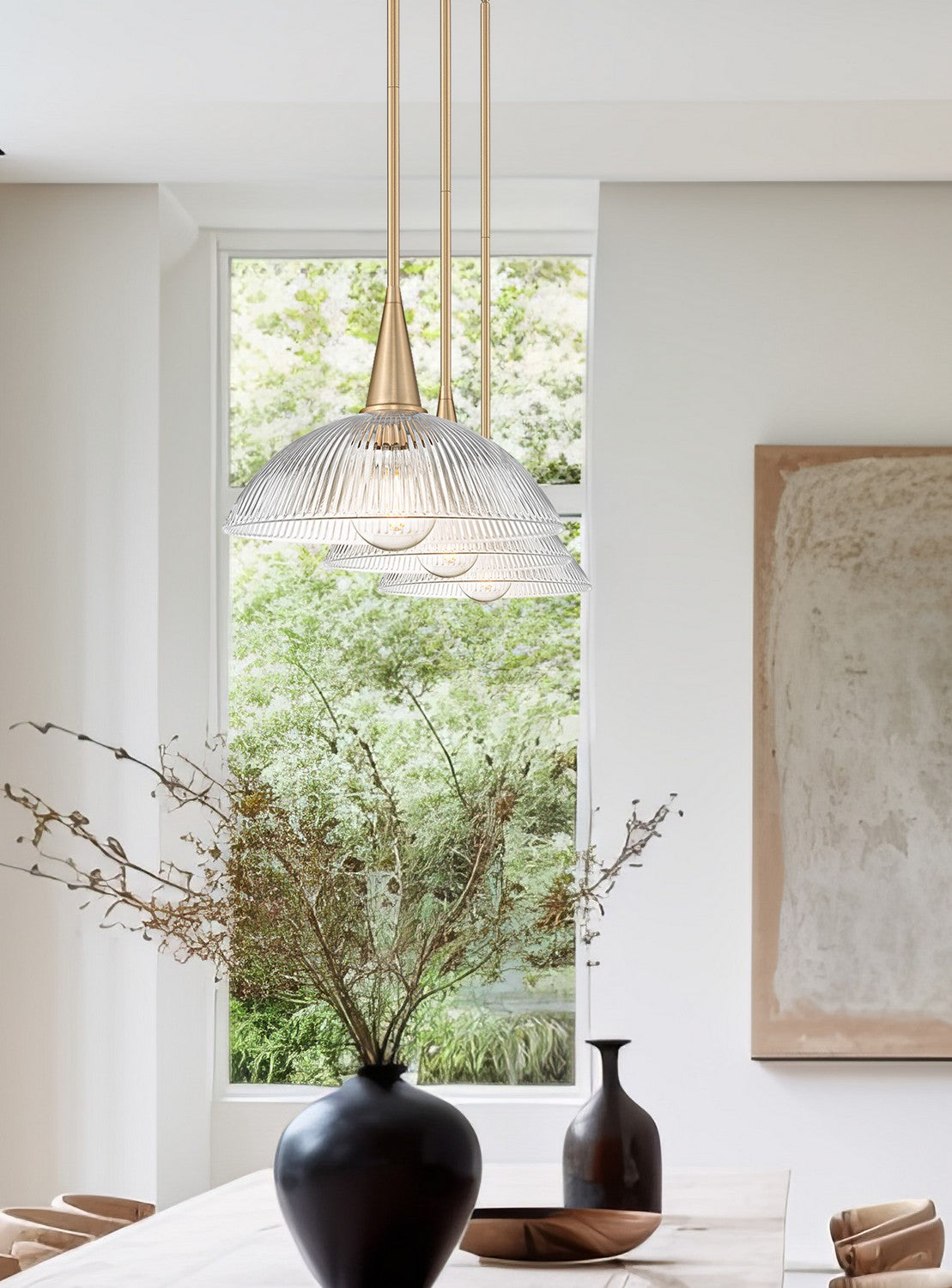 Lustre linéaire 3 lumières | Lunelle