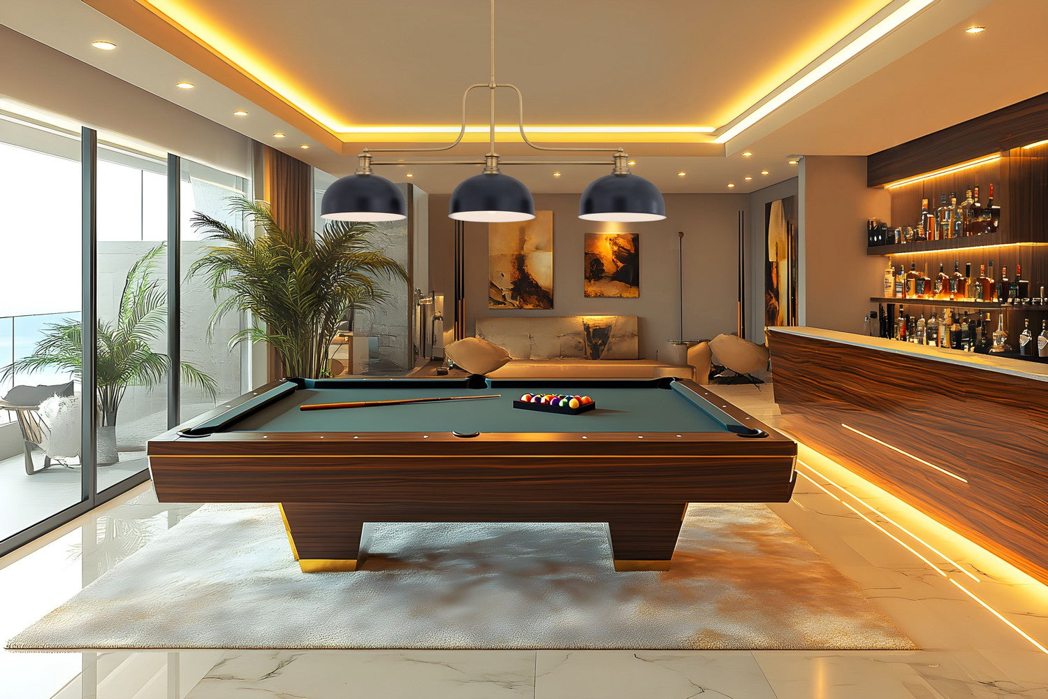 Billiard 3 lumières | Melange