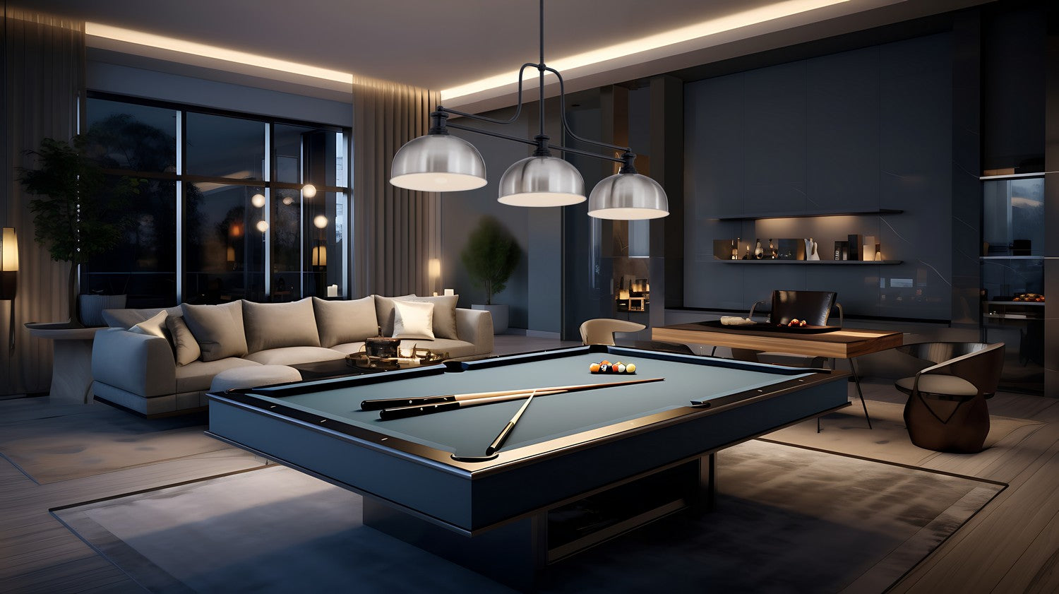 Billiard 3 lumières | Melange
