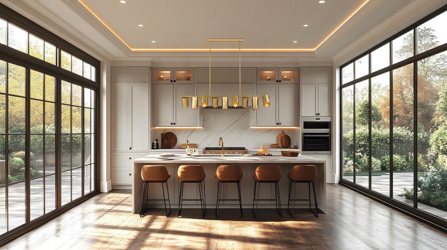 Lustre linéaire 9 lumières | Lumina