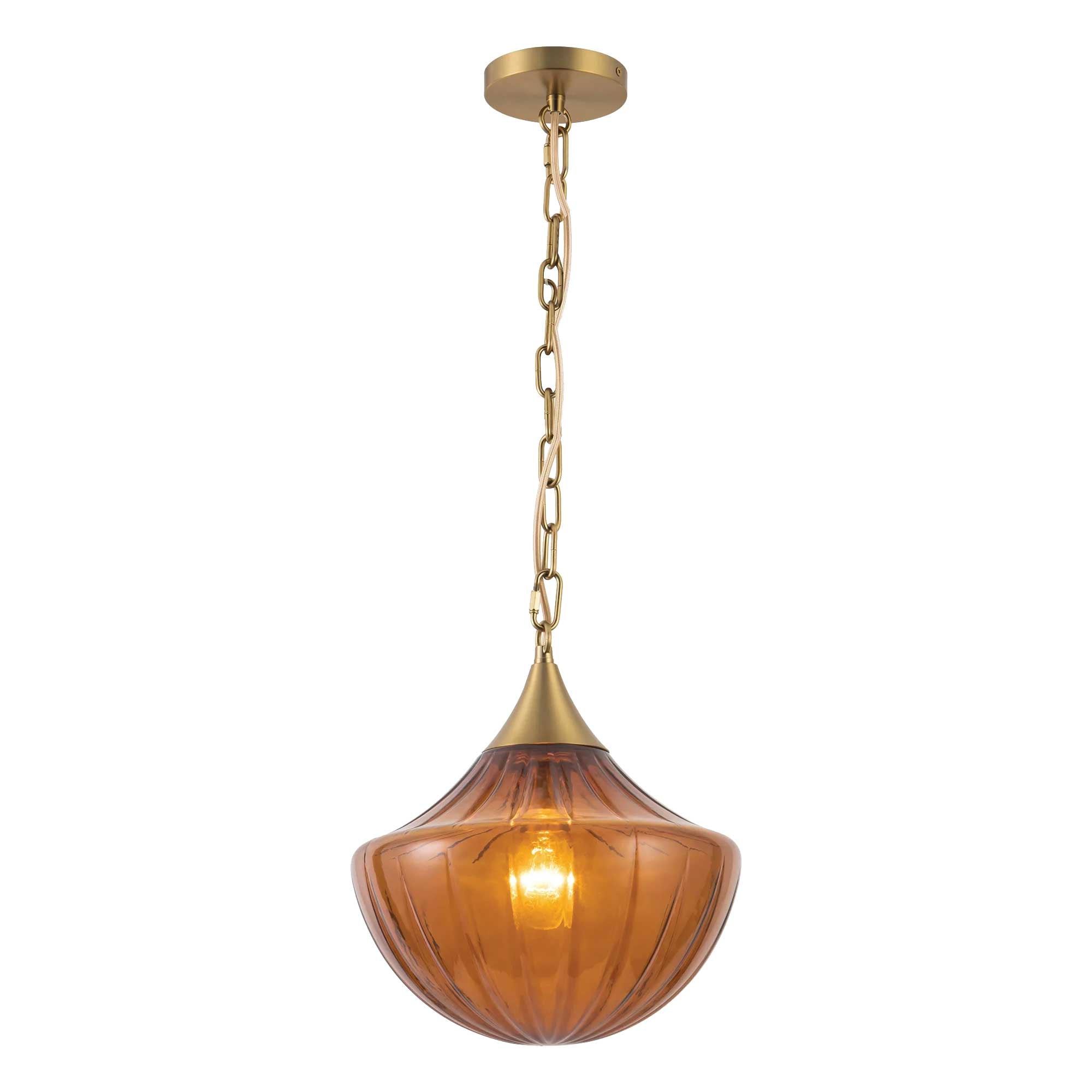 Luminaire suspendu Or brossé | FARRAH