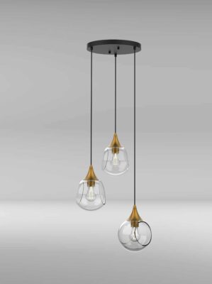 INSPIRE Suspension Or, Noir - PF274-3LPA-BLK/BRS | KENDAL