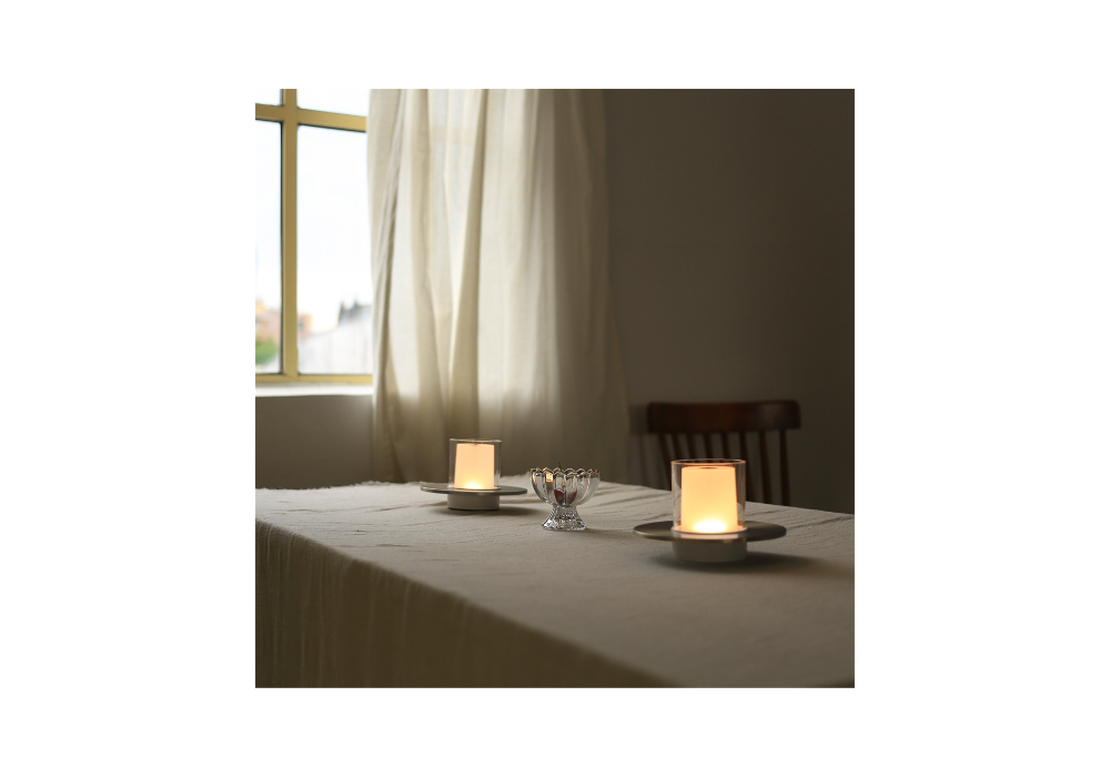 CANDLE Lampe sur table Nickel - T140003-TC-Nickel | TUBICEN